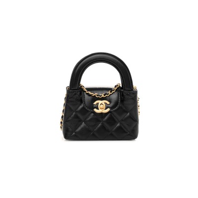 CHANEL MASTER SHINY AGED CALFSKIN QUILTED KELLY MINI NANO SHOPPER AP3435 (12.5*8*4cm)